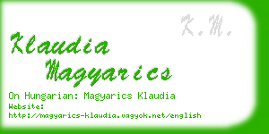 klaudia magyarics business card